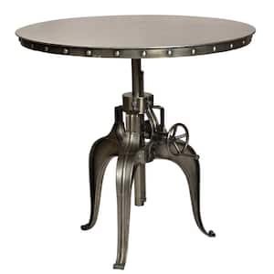 Danielle Clear Glass 36 in. Pedestal Dining Table (Seats 2)