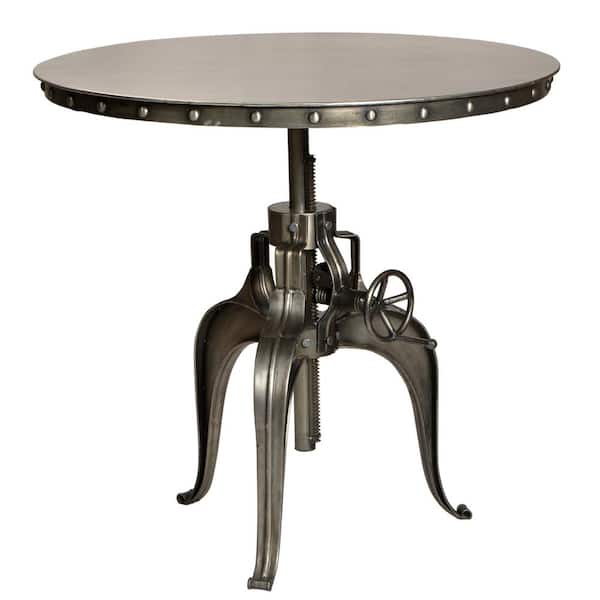 HomeRoots Danielle Clear Glass 36 in. Pedestal Dining Table (Seats 2)