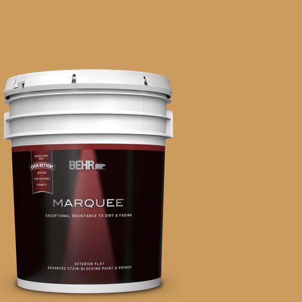 BEHR MARQUEE 5 gal. #UL150-2 Hammered Gold Flat Exterior Paint and Primer in One