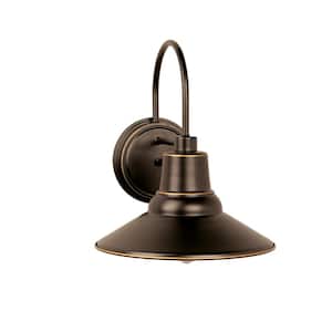 Shelby 1-Light Imperial Black Outdoor Wall Mount Barn Light Sconce