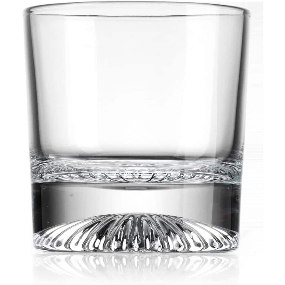 10 oz. Clear Glassware Set (Set of 4) Old Fashioned Whiskey, Elegant Drinkw
