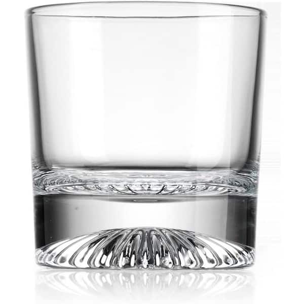 Unbranded 10 oz. Clear Glassware Set (Set of 4) Old Fashioned Whiskey, Elegant Drinkware for Men's Gifts, Dishwasher Safe