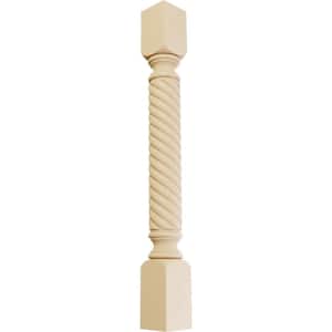3-3/4 in. x 3-3/4 in. x 35-1/2 in. Unfinished Maple Hamilton Rope Cabinet Column