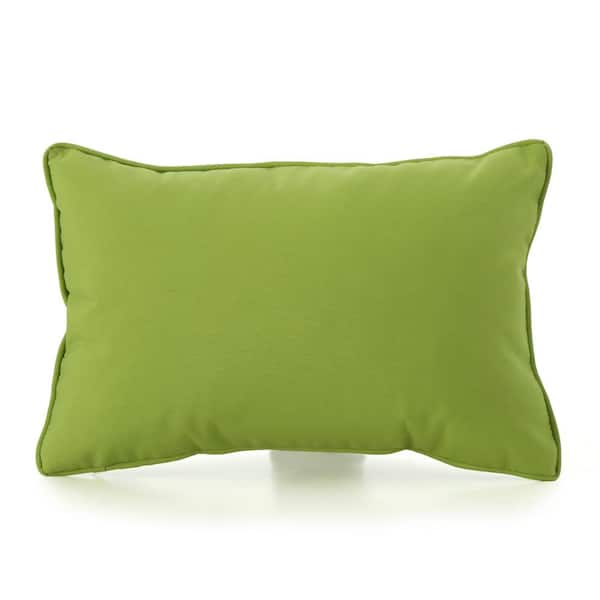 OLUMAT Green Rectangular Outdoor Bolster Pillow FO-ZT-005 - The Home Depot