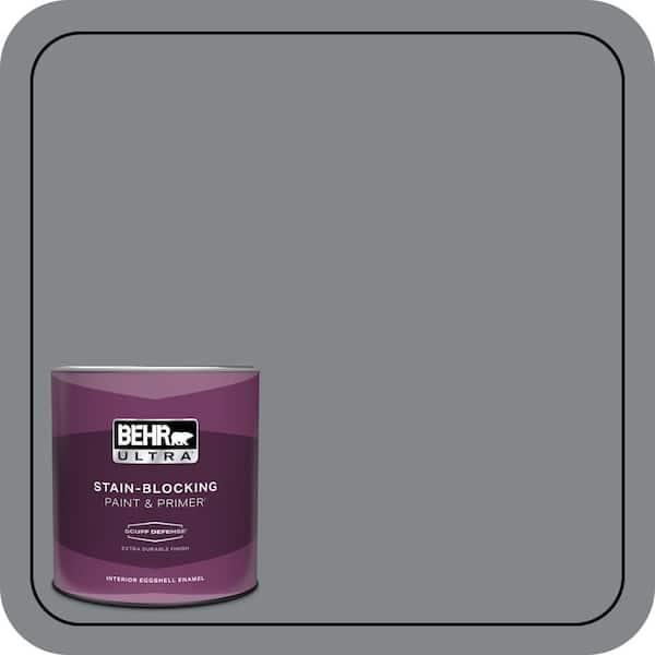 BEHR ULTRA 1 qt. #N500-5 Magnetic Gray color Extra Durable Eggshell Enamel Interior Paint & Primer