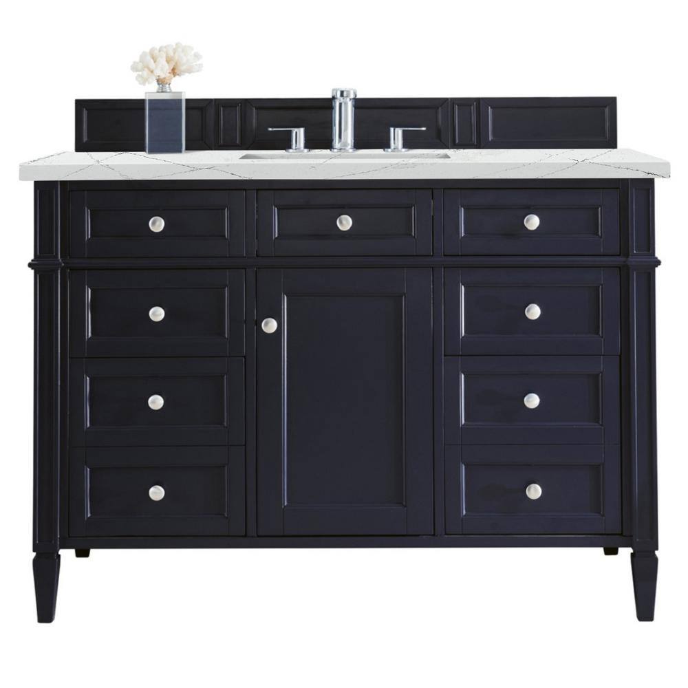 Victory Blue 48'' Transitional Solid Wood Single Vanity