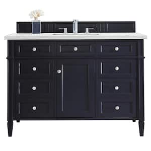 Brittany 48.0 in. W x 23.5 in. D x 34 in. H Bathroom Vanity in Victory Blue with Ethereal Noctis Quartz Top