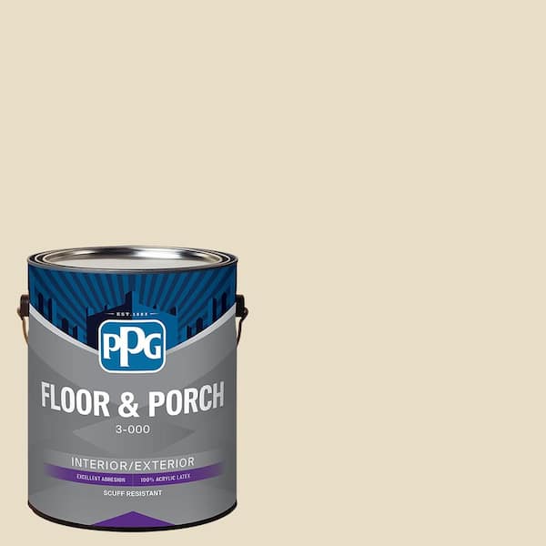 1 gal. PPG1098-2 Heavy Cream Satin Interior/Exterior Floor and Porch Paint