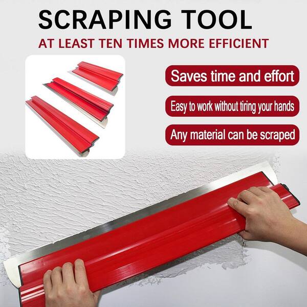 2-Pack 16 Inch Drywall Skimming Blades – 0.5mm Stainless Steel Taping Knife For Wallboard & Plaster