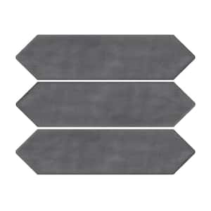 Ceramic Picket Hexagon Subway 3 in. x 12 in. x 10mm Wall Tile Case - Shadow (20 Tile PCS/5 sq. ft.)