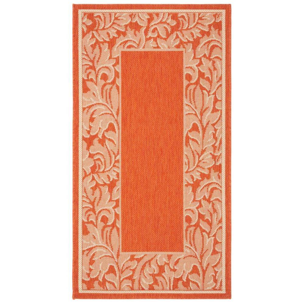 Courtyard Terracotta/Natural Doormat 2 ft. x 4 ft. Border Indoor/Outdoor Patio Area Rug price history on PriceWatchPro