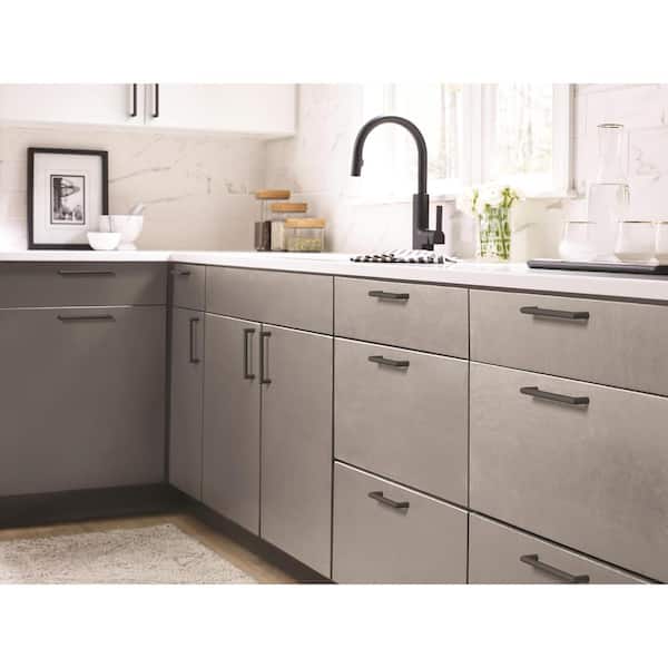 Revolve 3-3/4 in. (96mm) Modern Matte Black Bar Cabinet Pull