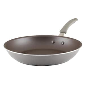 Cook + Create 12 .5 in. Aluminum Nonstick Frying Pan in Gray