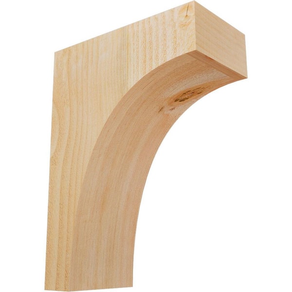 Ekena Millwork 6 in. x 12 in. x 16 in. Douglas Fir Huntington Rough Sawn Corbel