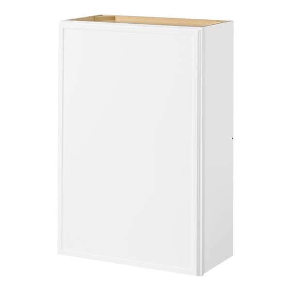 Leyton 24 in. W x 12 in. D x 36 in. H Ready to Assemble Plywood Slim Shaker Wall Kitchen Cabinet in Alpine White