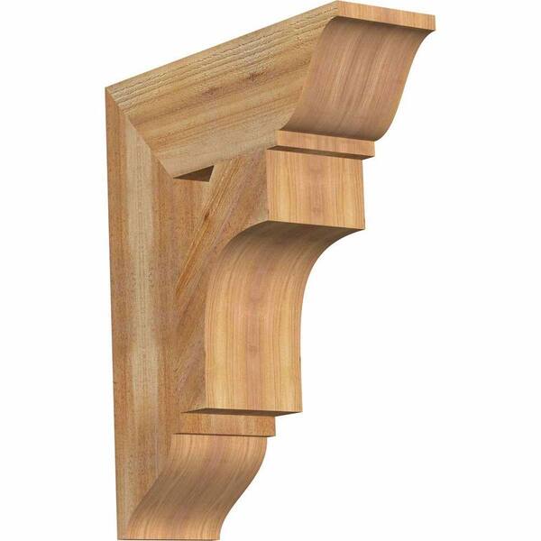 Ekena Millwork 6 in. x 24 in. x 20 in. Western Red Cedar Westlake Traditional Rough Sawn Bracket