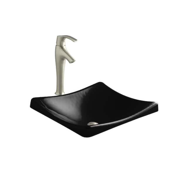 DemiLav Wading Pool Cast Iron Vessel Sink in Black