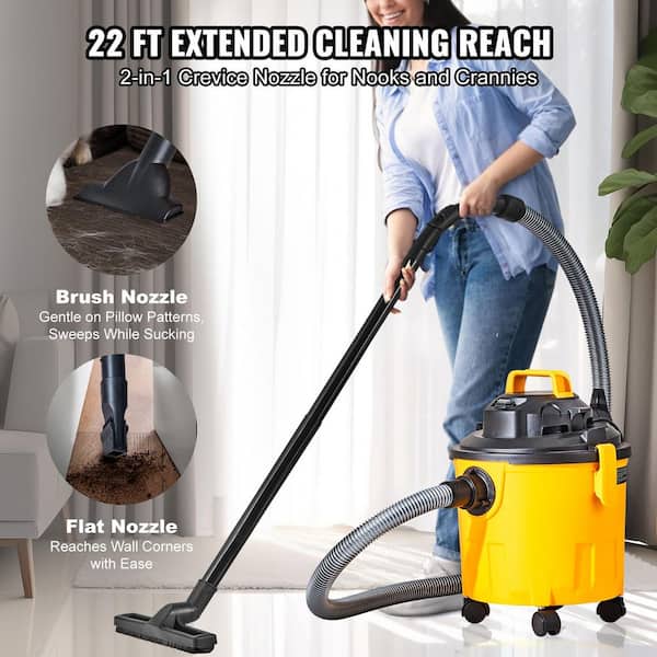 SKYSHALO Shop Vacuum Wet And Dry, 5 Gal. 6 Peak HP Wet/Dry