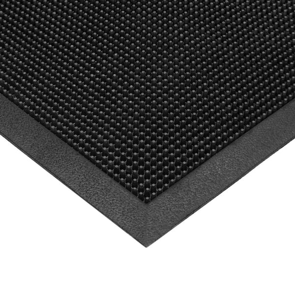 TrafficMaster Black 23.75 in. x 31.5 in. Rubber Non-Slip Indoor