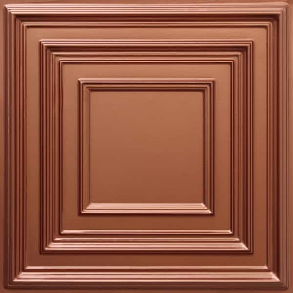 Falkirk Perth Copper 2 ft. x 2 ft. Decorative Traditional Glue Up or Lay In Ceiling Tile (200 sq. ft./case)