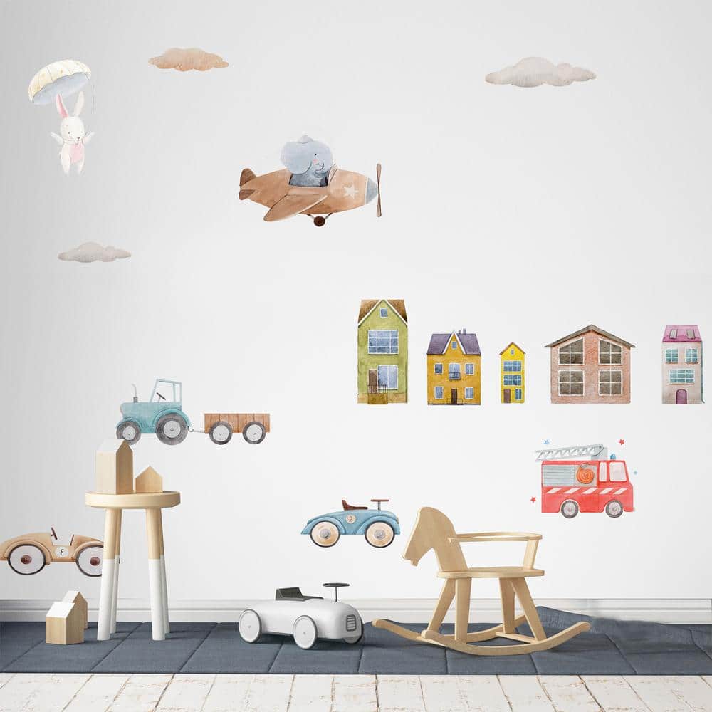Green Semi-Gloss Old Town Nursery Wall Decals
