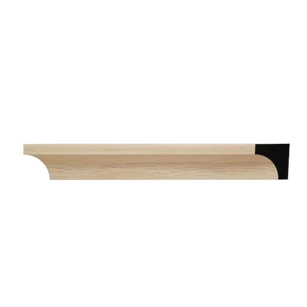 Ekena Millwork WM100 0.69 in. D x 0.69 in. W x 6 in. L Wood (White Oak) Crown Moulding Sample