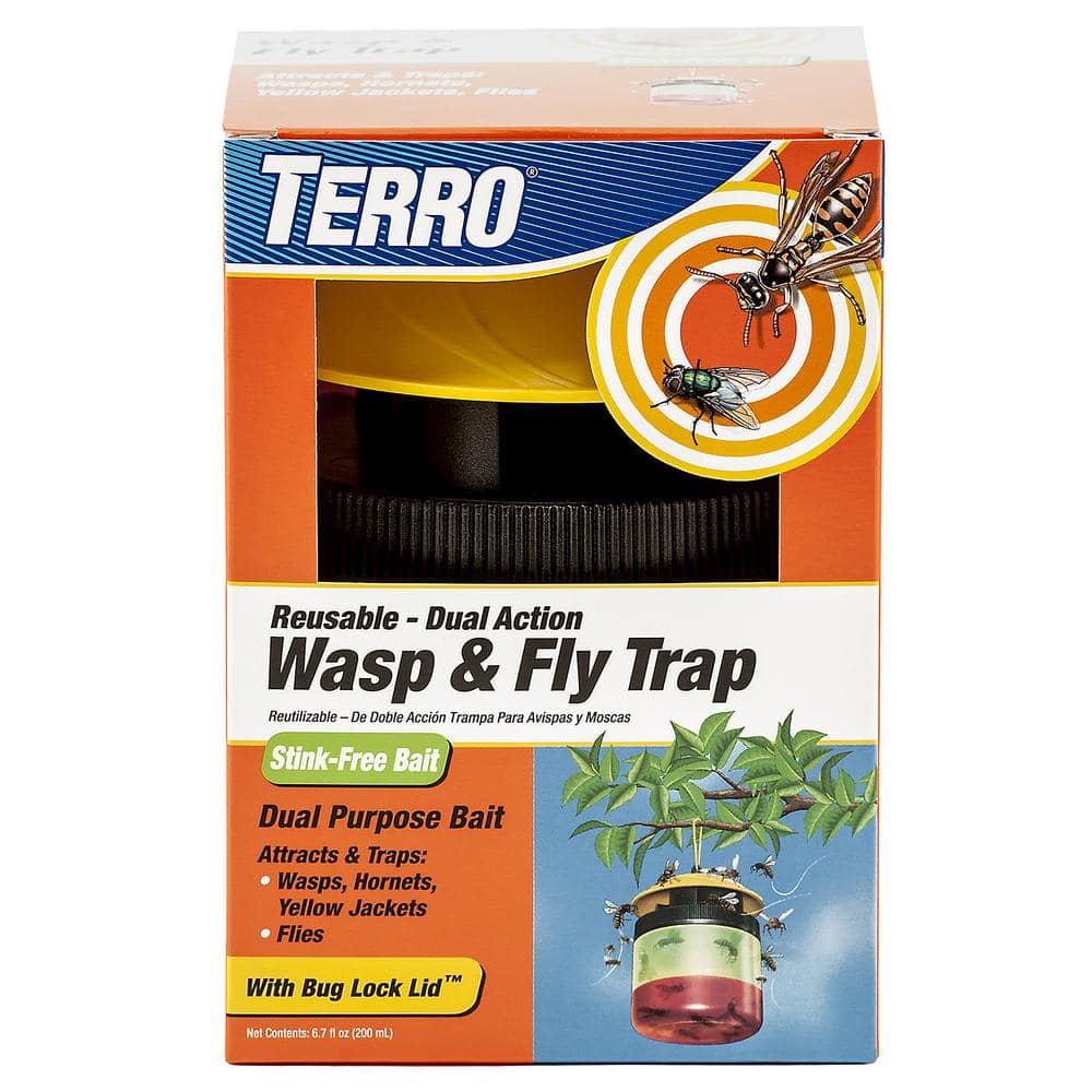 TERRO Outdoor Reusable Wasp and Fly Trap-T512 - The Home Depot.