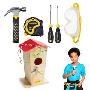 Tall Birdhouse Kit and 5-Piece Tool Set (Tool Belt Not Included)