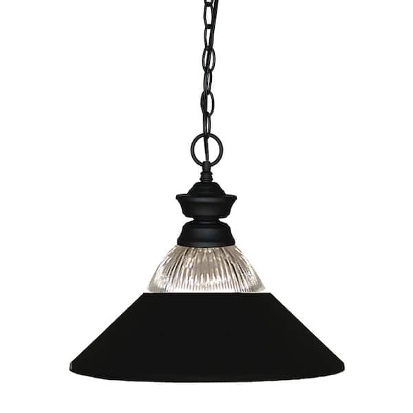 Unbranded 1-Light Matte Black Billiard Light