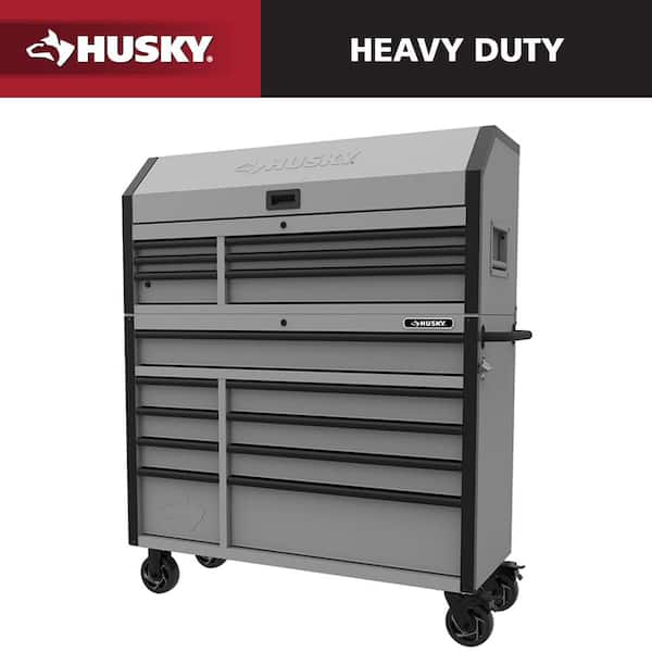 Tool Storage 52 in. W Heavy Duty Matte Gray Tool Chest Combo