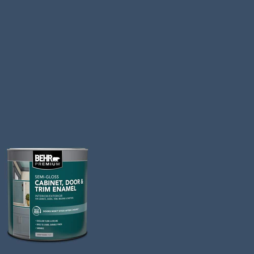 BEHR PREMIUM 1 qt. M510-7 Inked Semi-Gloss Enamel InteriorExterior  Cabinet, Door & Trim Paint 712304 - The Home Depot