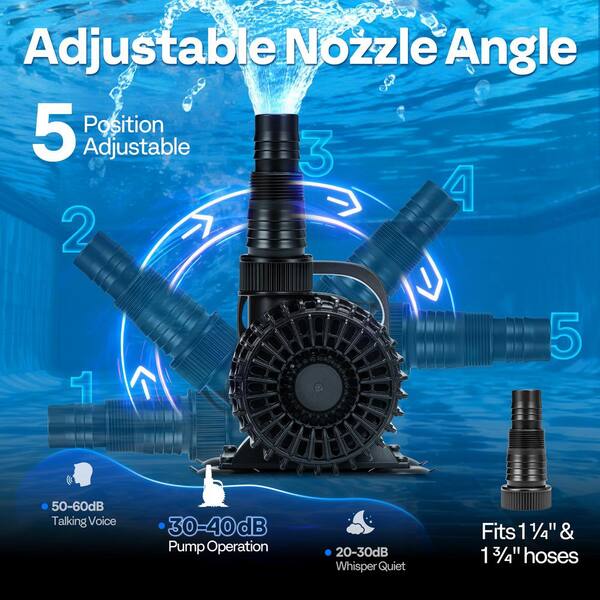VIVOHOME Electric 220-Watt 0.3 hp 4500GPH Submersible Water Pool