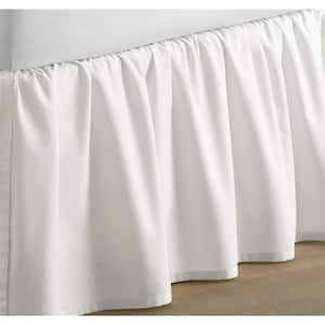 14.5 in. Solid Cotton Ruffled Bed Skirt