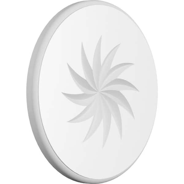 Ekena Millwork 8-in W x 8-in H x-1/2-in P Standard Grayson Spiral Rosette With Rounded Edge