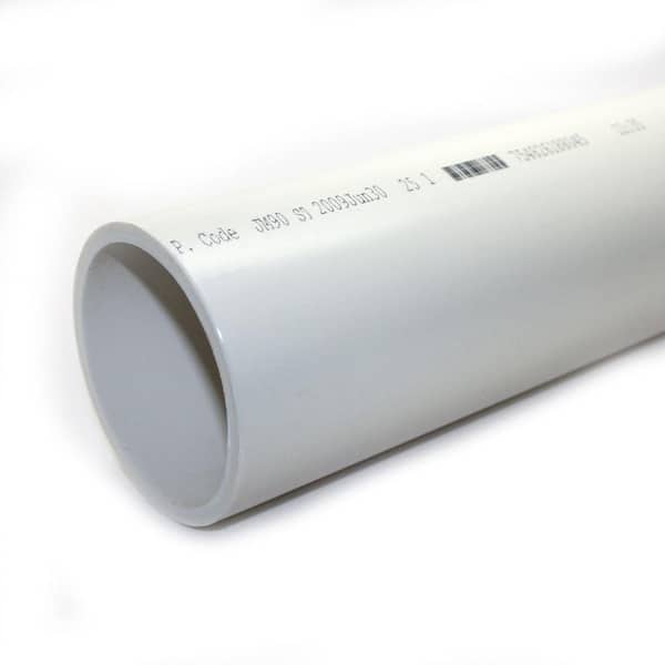 JM EAGLE 1-1/4 in. x 10 ft. White PVC Schedule 40 DWV Plain-End Pipe