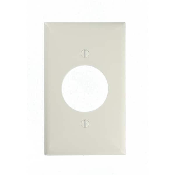 Leviton 1-Gang 1 Single Receptacle, Standard Size Nylon Wall Plate, White