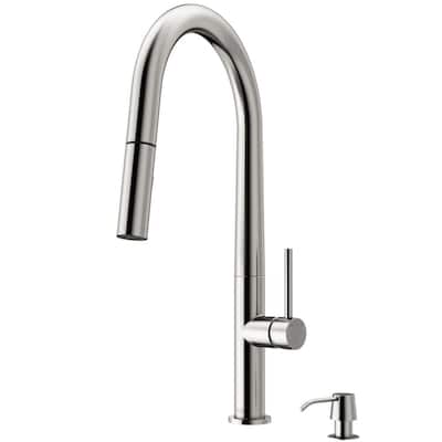 Silver Pull Down Kitchen Faucets Kitchen Faucets The Home Depot