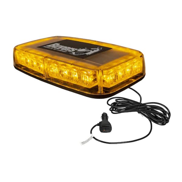 Buyers Products Company 11 in. Rectangular Multi-Mount 24 LED Mini Light Bar Emergency Warning Flash for Truck and Safety Vehicles, Amber