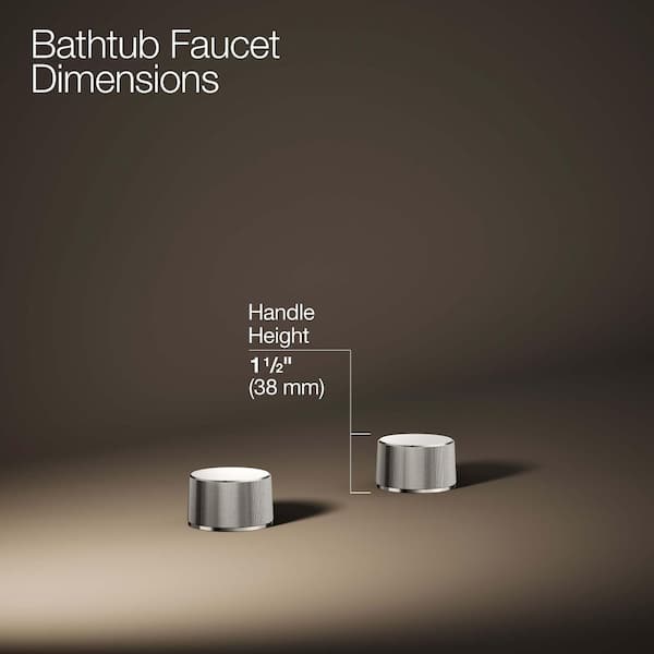 KOHLER Components Deck-Mount Bath Faucet Handles with Oyl Design