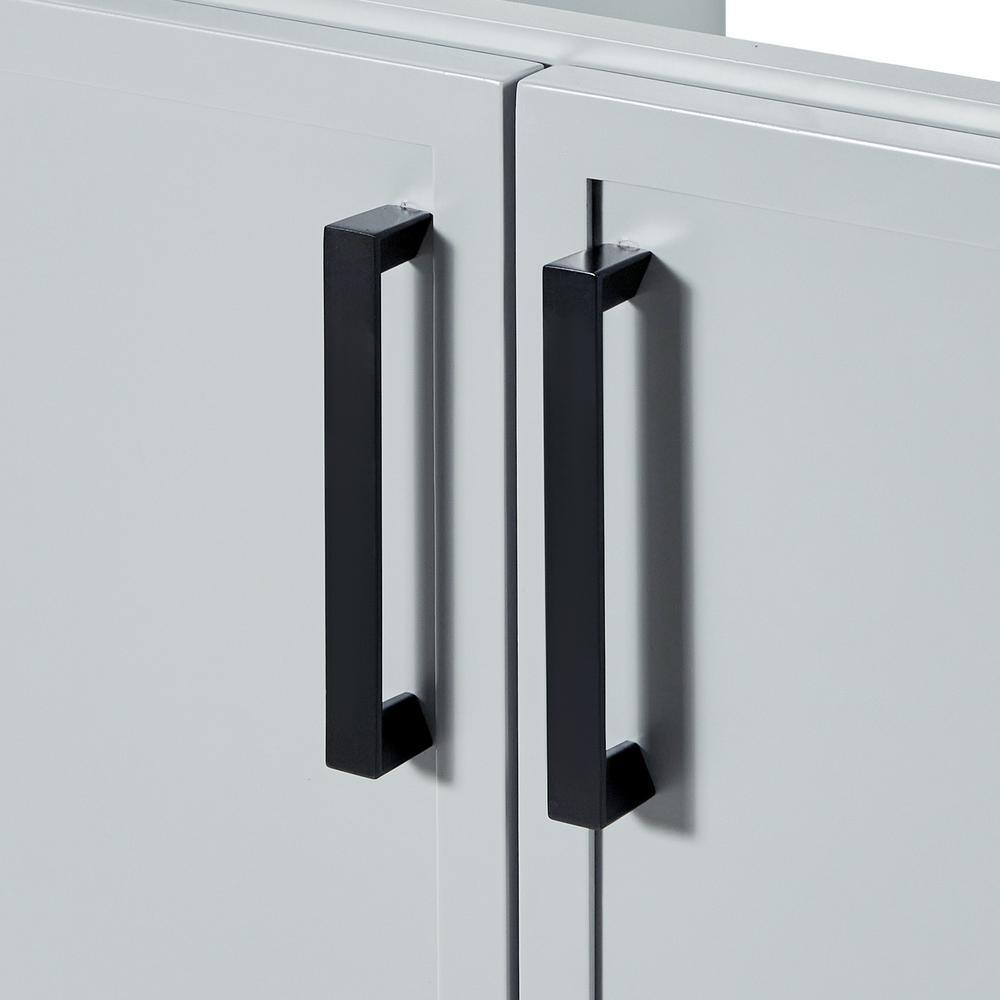 Kelly 66" Light Gray Wood Double Freestanding Vanity Cabinet