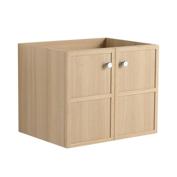 Posey 23.43 in. W Wall-Mounted Bath Vanity Cabinet without Top in Oak with 2-Soft Closing Doors