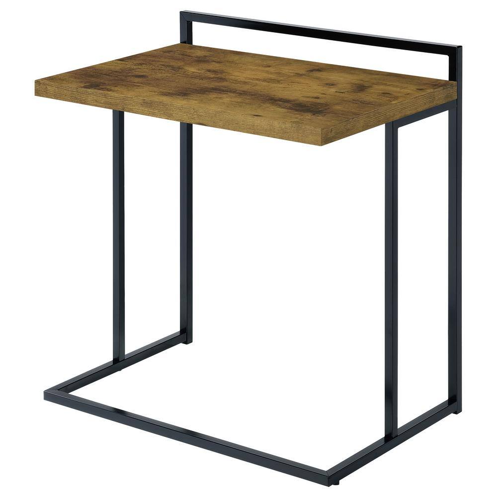 Dani 23.5'' Antique Nutmeg & Black Modern Snack Table