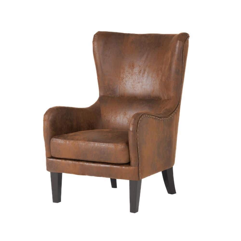 Brown Microfiber Accent Chair with Wingback price history on PriceWatchPro