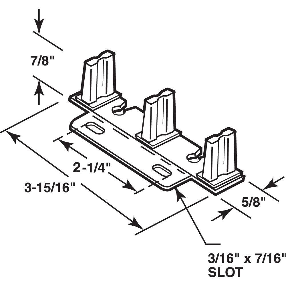 Adjustable Brown Steel Closet Door Floor Guide