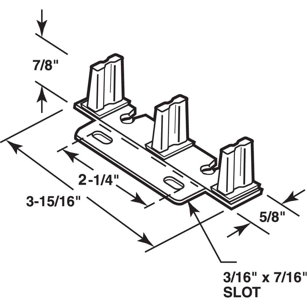 Adjustable Brown Steel Closet Door Floor Guide
