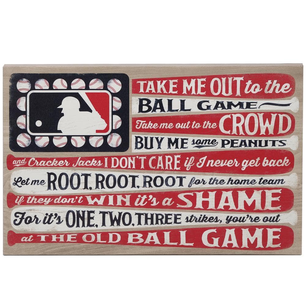 Open Road Brands MLB Canvas Flag Wall Art 90181132-S - The Home Depot
