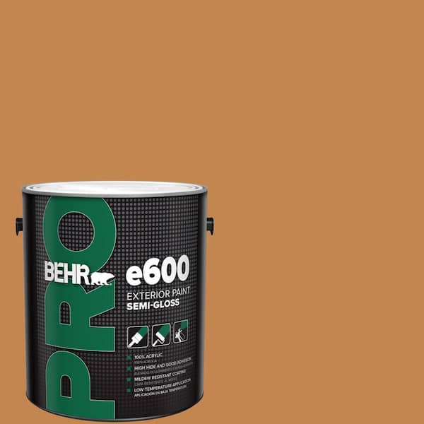 BEHR PRO 1 gal. #PPU4-03 Butter Rum Semi-Gloss Exterior Paint