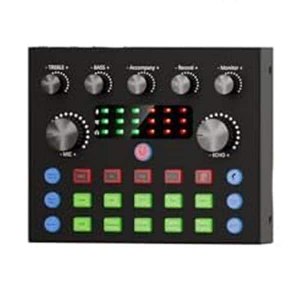 Podcast Equipment Bundle Audio Interface Voice Changer Condenser Microphones All-in-One Mixer for 2-Users