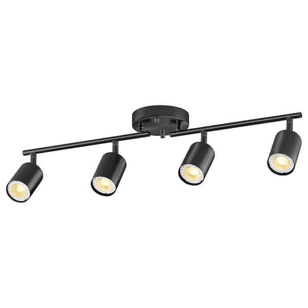 LEDスポットライト AS 53941 ブラック　【4個セット】 Merra 4-Light 2 ft. Matte Black Ceiling Mounted Hardwired Track