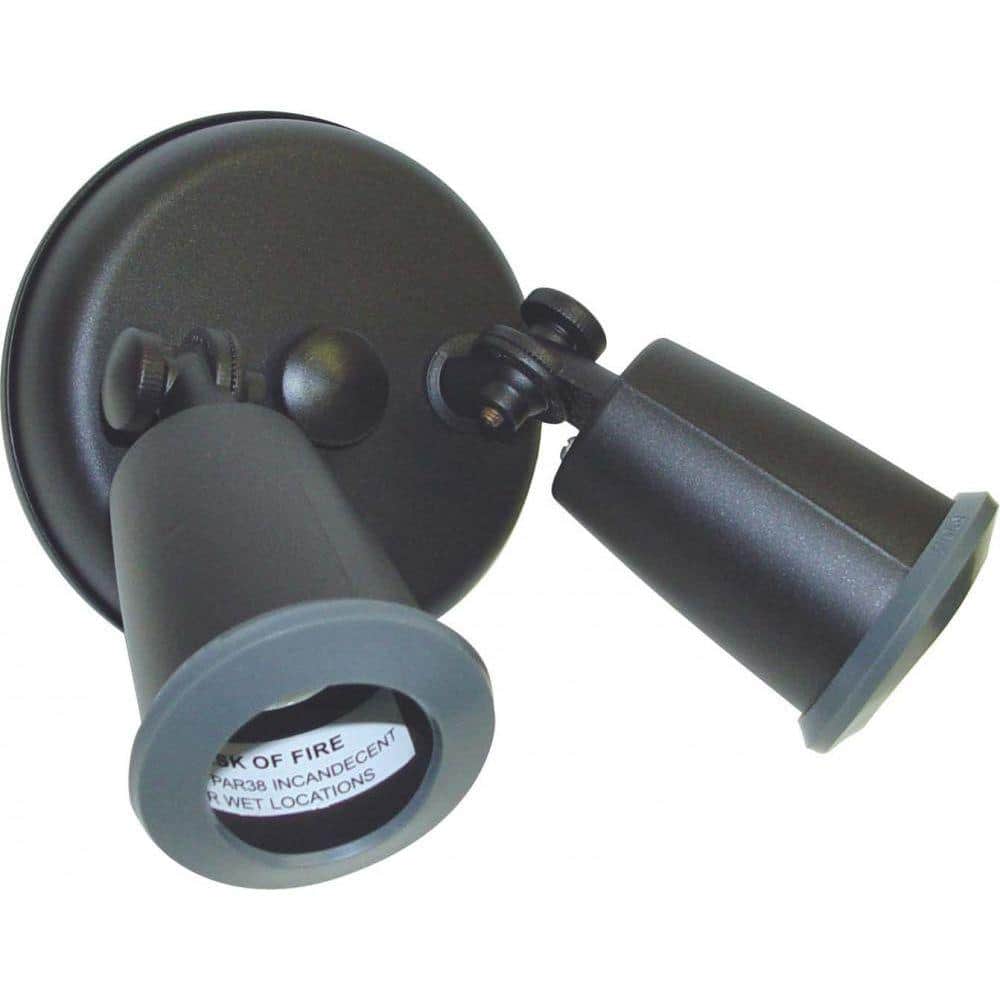 Bronze Dual Head Outdoor Security Flood Light